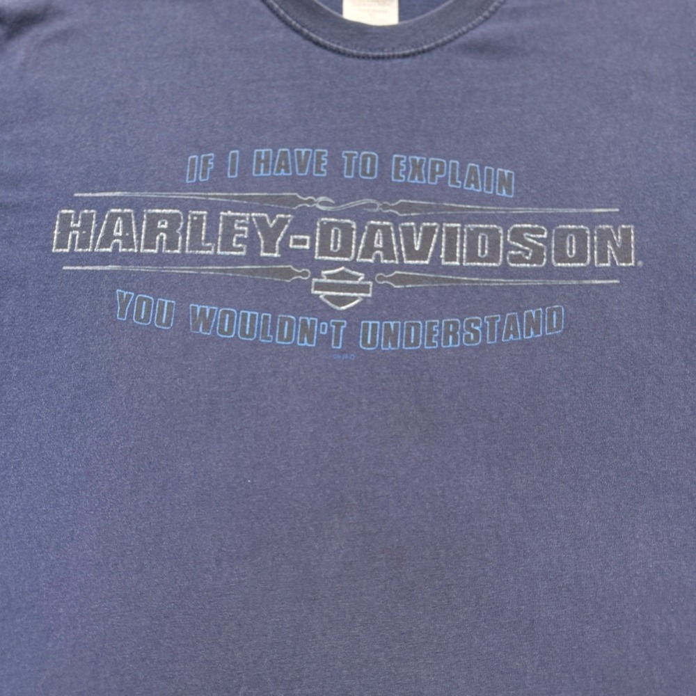 Harley-Davidson‎ 2008 Kenai Peninsula Graphic T-Shirt Men's XL Blue Tee